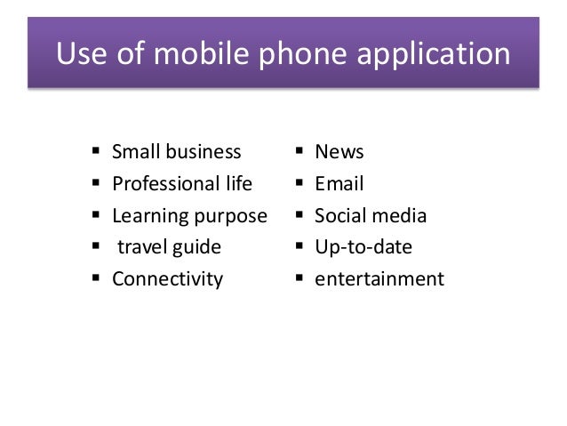 applications for mobile phones